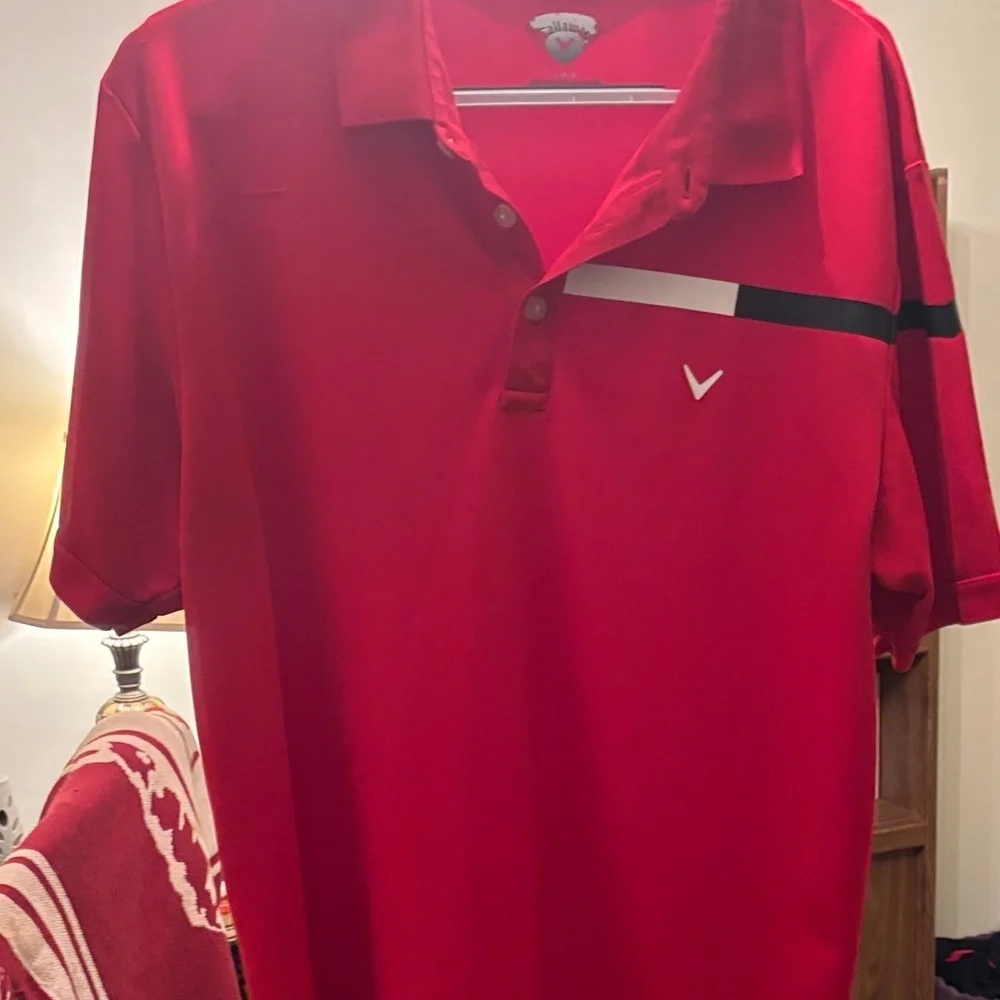 Callaway Men's Bold Red Polo Shirt - Picture 7 of 8